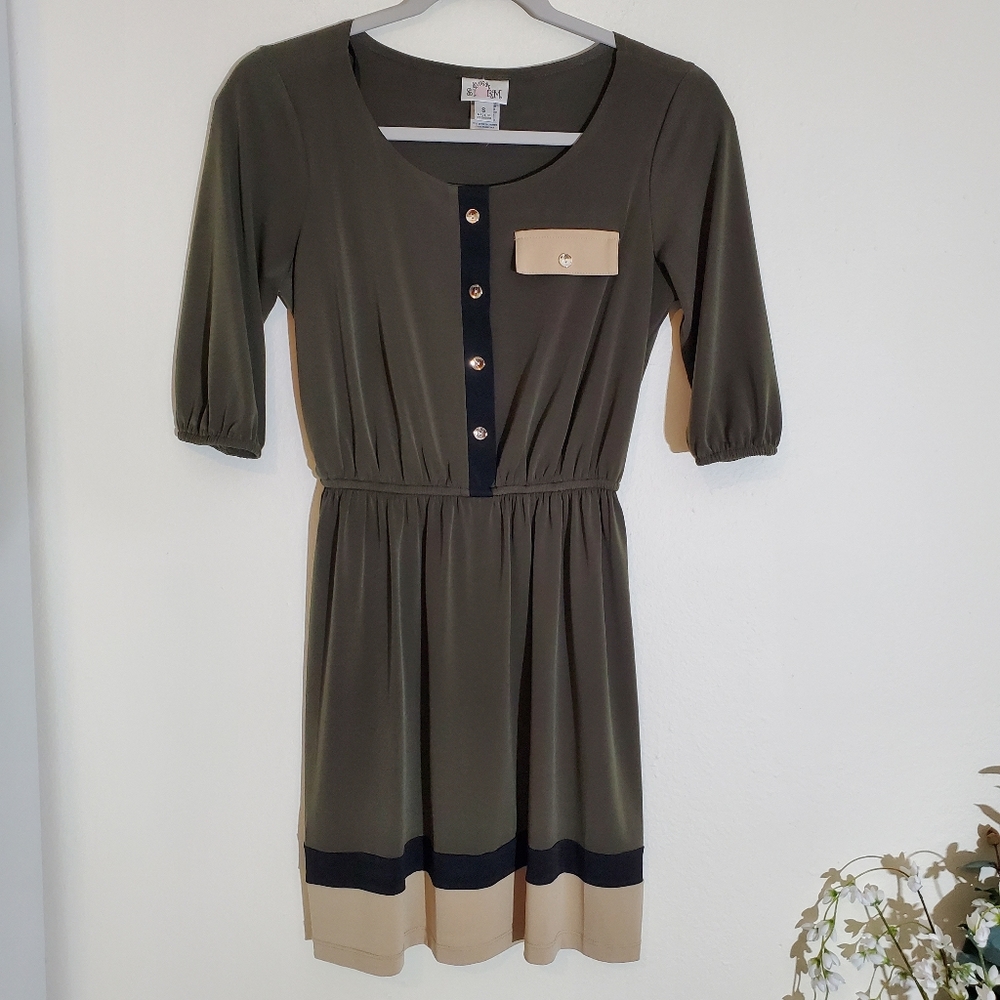 Sweet Storm 3/4 Length Sleeve Dress